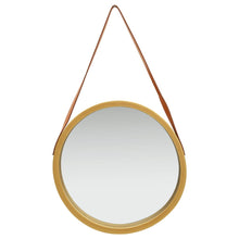 Wandspiegel Met Band 50 Cm Kleurig Ø 50 cm Goud