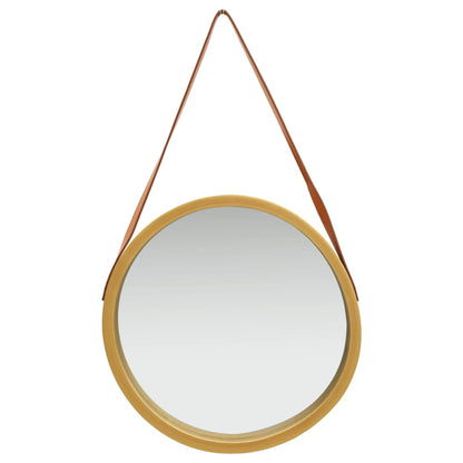 Wandspiegel Met Band 50 Cm Kleurig Ø 50 cm Goud
