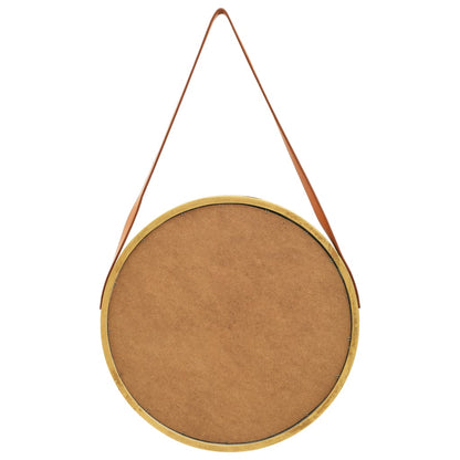 Wandspiegel Met Band 50 Cm Kleurig Ø 50 cm Goud