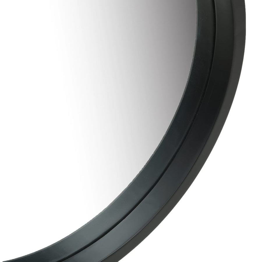 Wandspiegel Met Band 50 Cm Ø 50 cm Zwart