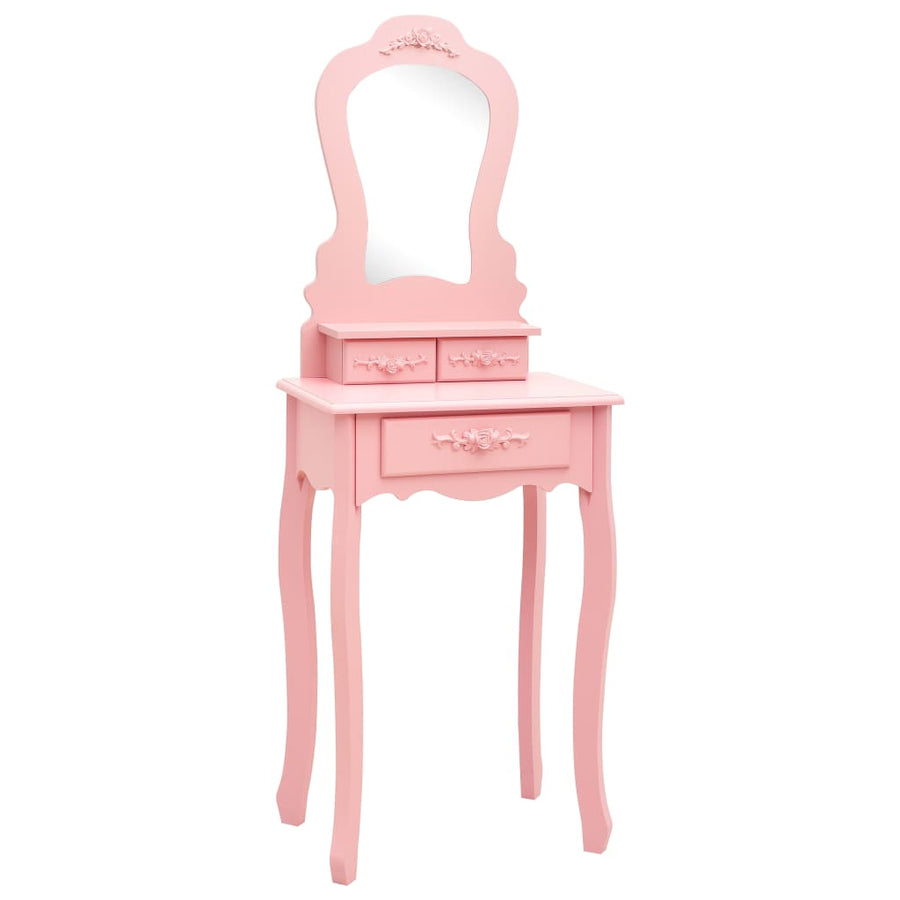 Kaptafelset Met Kruk 50X59X36 Cm Paulowniahout Roze