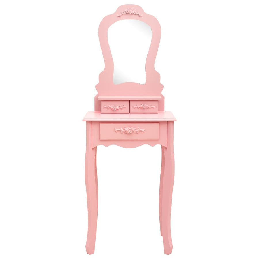 Kaptafelset Met Kruk 50X59X36 Cm Paulowniahout Roze