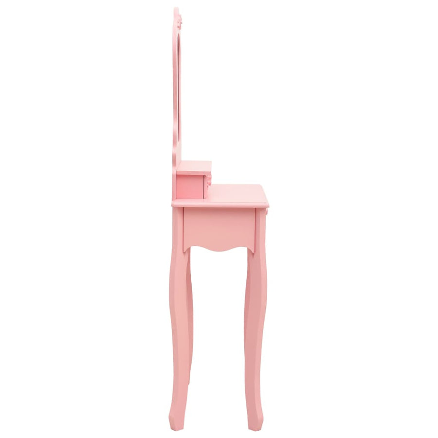 Kaptafelset Met Kruk 50X59X36 Cm Paulowniahout Roze