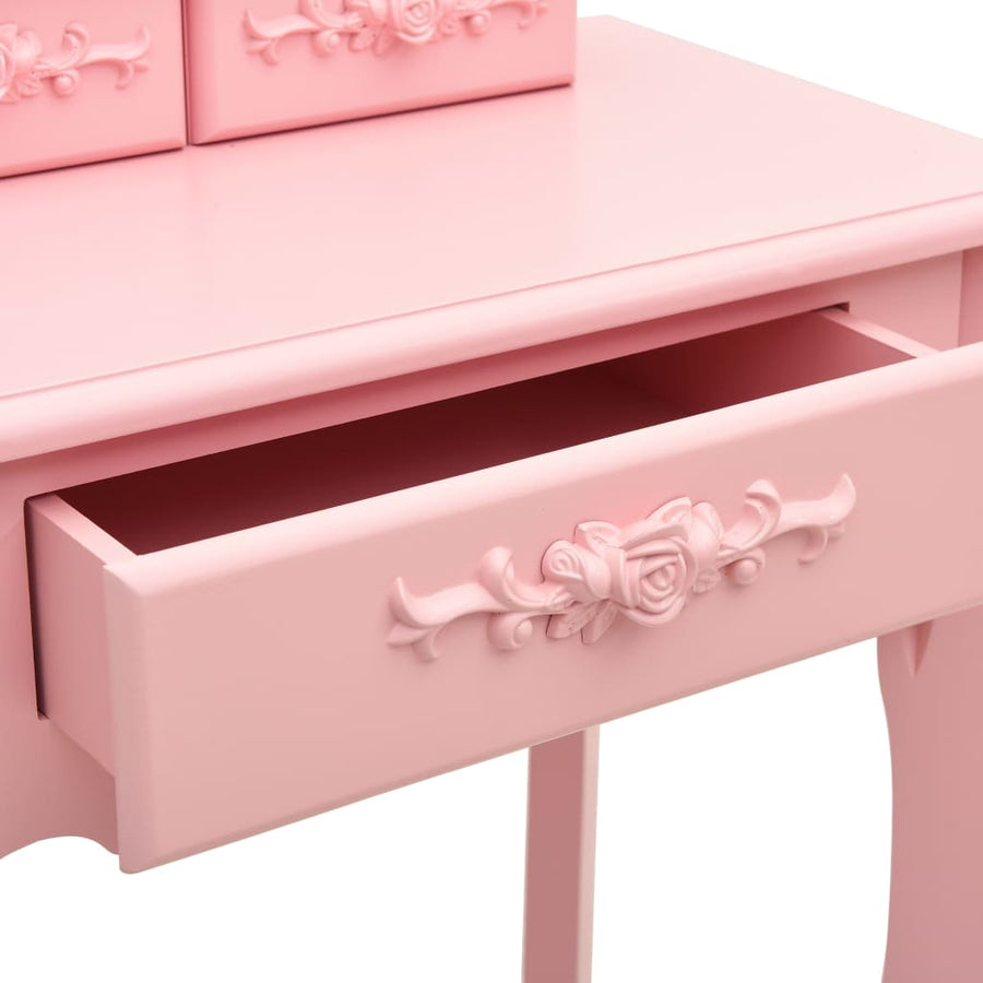 Kaptafelset Met Kruk 50X59X36 Cm Paulowniahout Roze