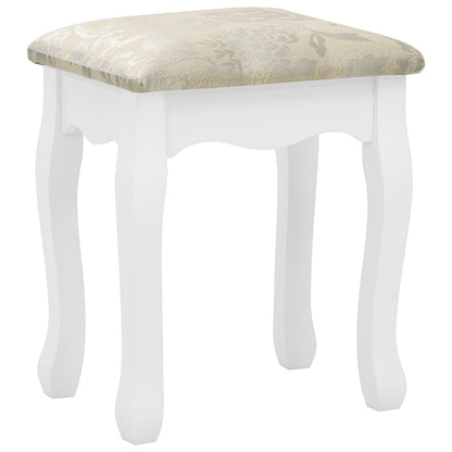Kaptafelset Met Kruk 75X69X40 Cm Paulowniahout Wit