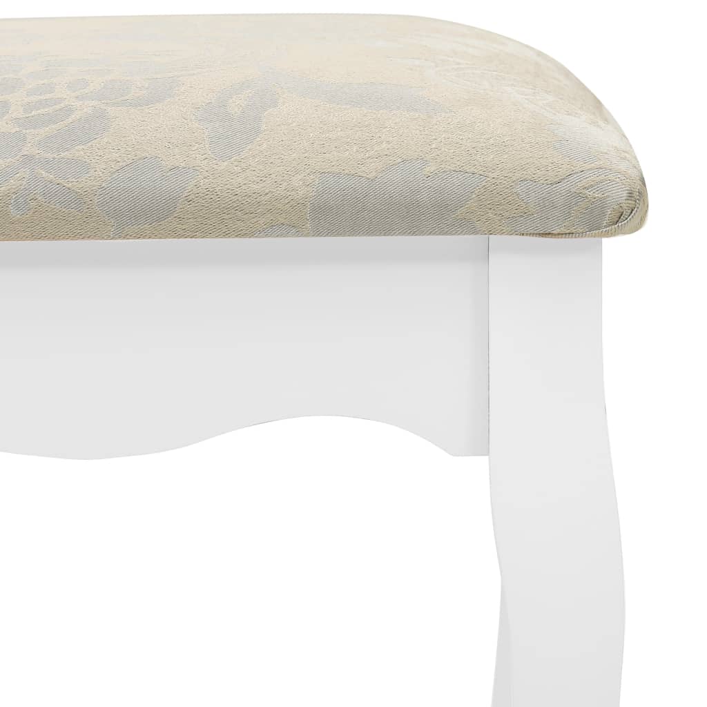 Kaptafelset Met Kruk 75X69X40 Cm Paulowniahout Wit