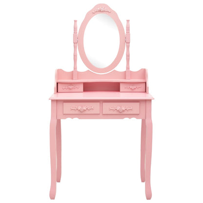 Kaptafelset Met Kruk 75X69X40 Cm Paulowniahout Roze