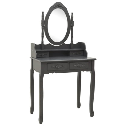 Kaptafelset Met Kruk 75X69X40 Cm Paulowniahout Grijs