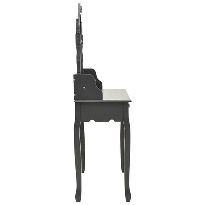 Kaptafelset Met Kruk 75X69X40 Cm Paulowniahout Grijs