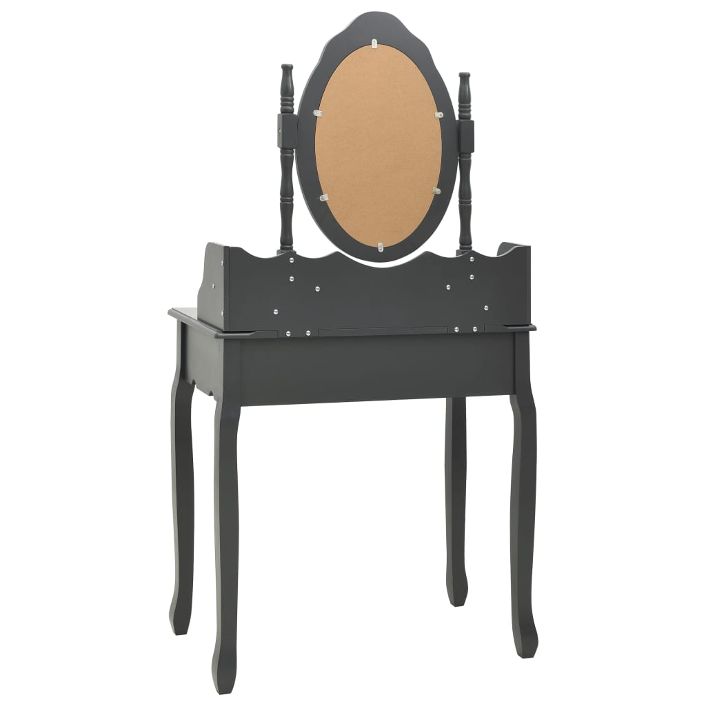 Kaptafelset Met Kruk 75X69X40 Cm Paulowniahout Grijs