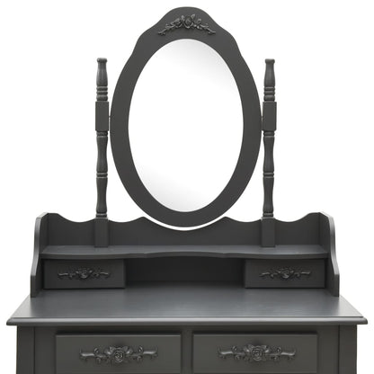Kaptafelset Met Kruk 75X69X40 Cm Paulowniahout Grijs