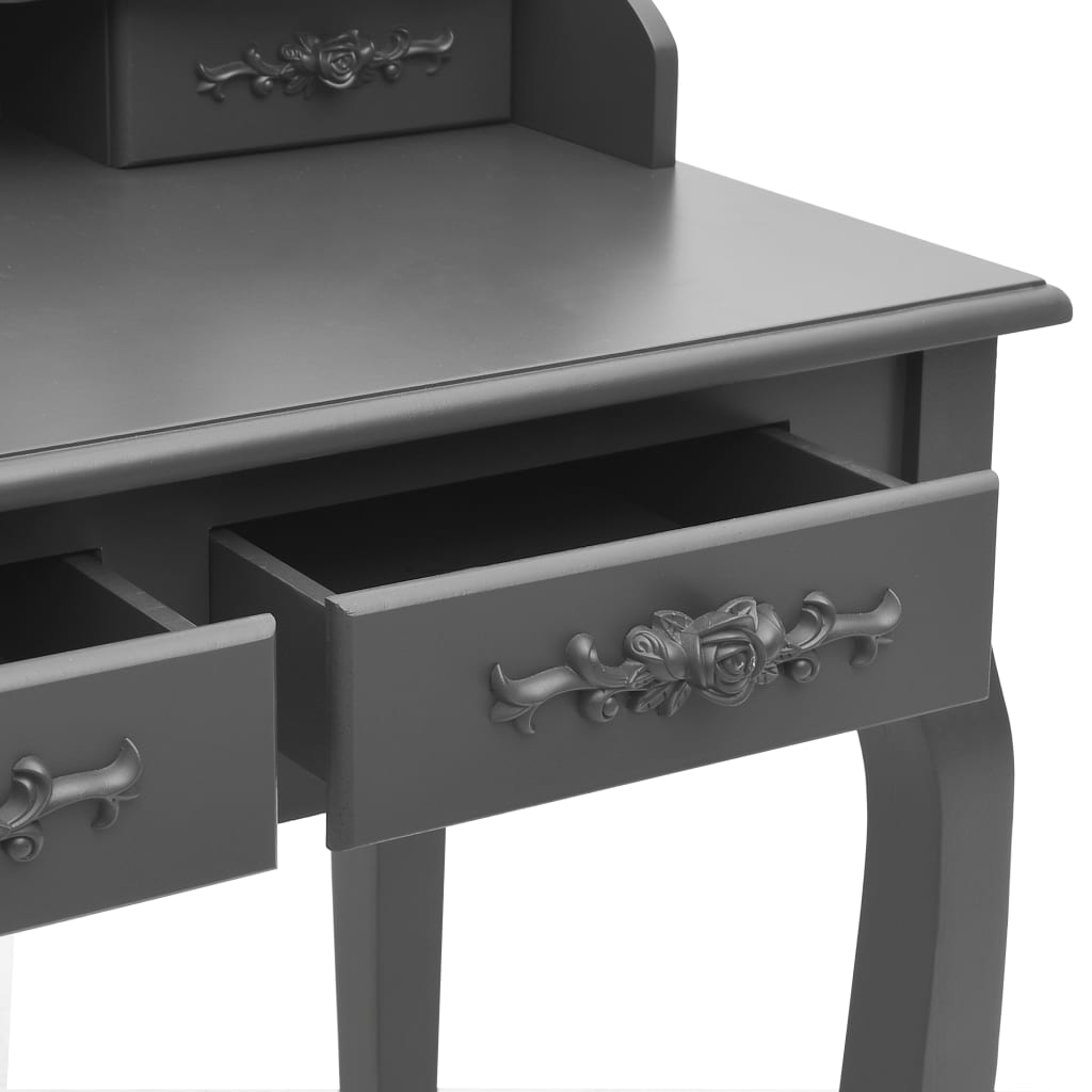 Kaptafelset Met Kruk 75X69X40 Cm Paulowniahout Grijs