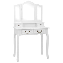 Kaptafelset Met Kruk 80X69X4 Cm Paulowniahout Wit