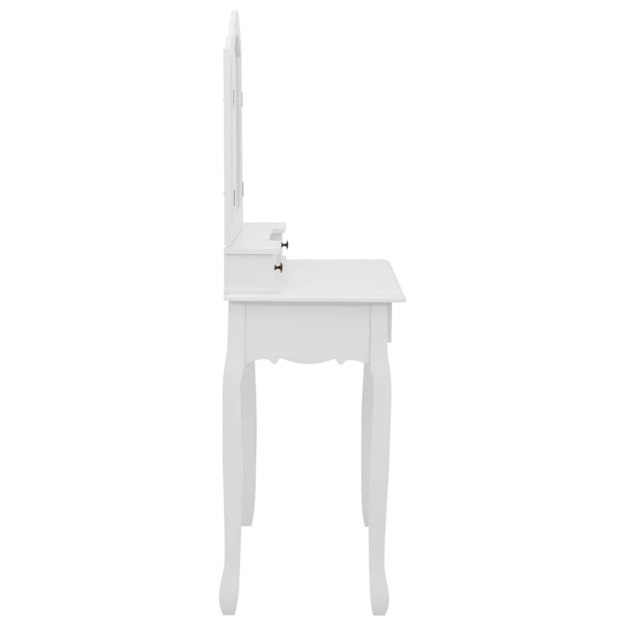 Kaptafelset Met Kruk 80X69X4 Cm Paulowniahout Wit