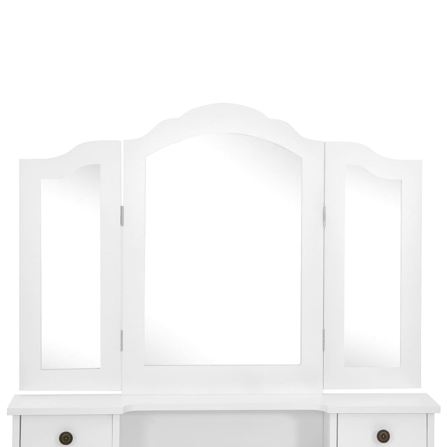 Kaptafelset Met Kruk 80X69X4 Cm Paulowniahout Wit