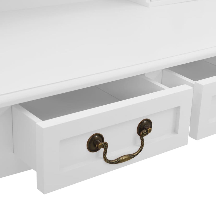 Kaptafelset Met Kruk 80X69X4 Cm Paulowniahout Wit