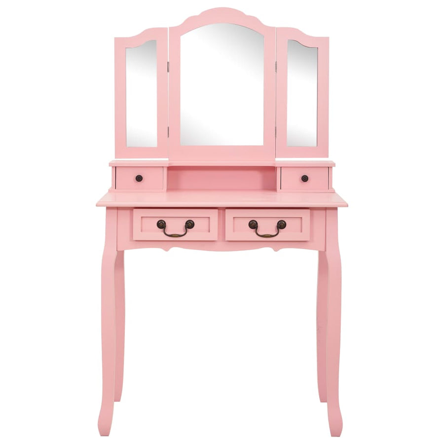 Kaptafelset Met Kruk 80X69X4 Cm Paulowniahout Roze