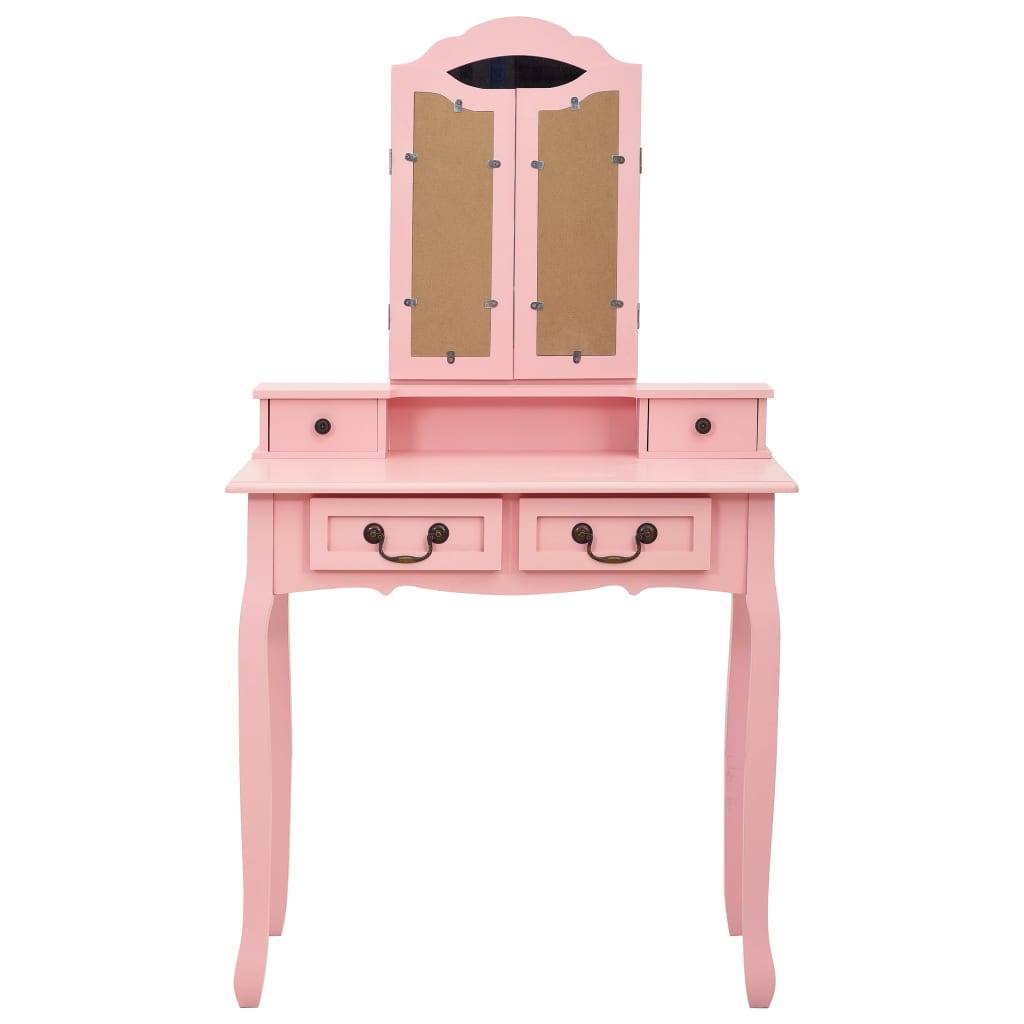 Kaptafelset Met Kruk 80X69X4 Cm Paulowniahout Roze