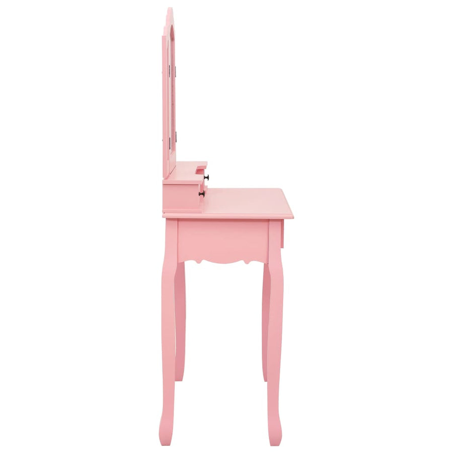 Kaptafelset Met Kruk 80X69X4 Cm Paulowniahout Roze