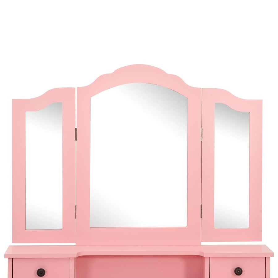 Kaptafelset Met Kruk 80X69X4 Cm Paulowniahout Roze