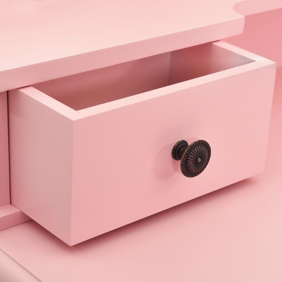 Kaptafelset Met Kruk 80X69X4 Cm Paulowniahout Roze