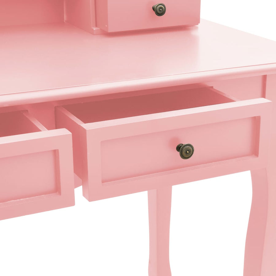 Kaptafelset Met Kruk 00X40X46 Cm Paulowniahout Roze