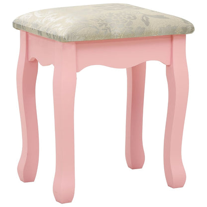 Kaptafelset Met Kruk 00X40X46 Cm Paulowniahout Roze