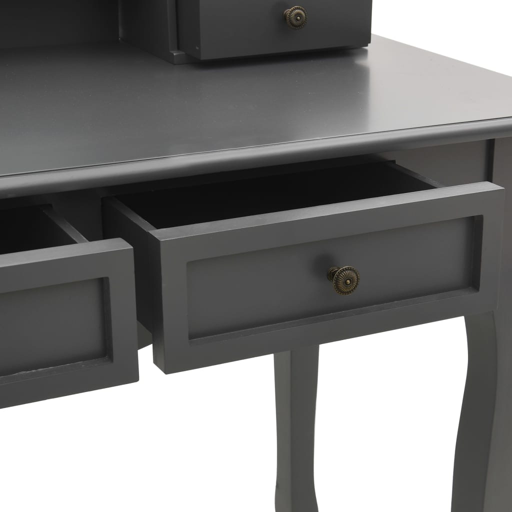 Kaptafelset Met Kruk 00X40X46 Cm Paulowniahout Grijs