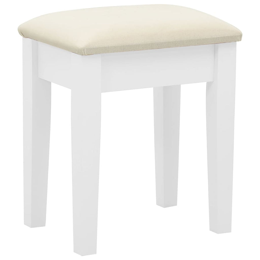 Kaptafel Met Kruk 65X36X28 Cm Paulowniahout Mdf Wit