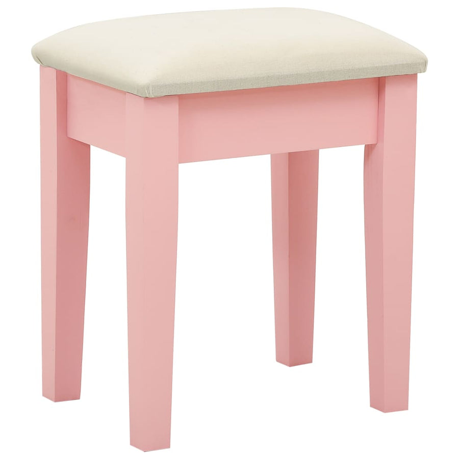 Kaptafel Met Kruk 65X36X28 Cm Paulowniahout Mdf Roze