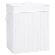 Wasmand 100L 2 vakken bamboe wit