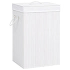 Wasmand bamboe wit 1 vak