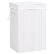 Wasmand bamboe wit 1 vak