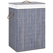 Wasmand bamboe grijs 1 vak