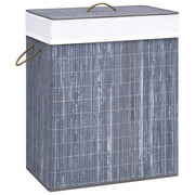 Wasmand 83L bamboe grijs