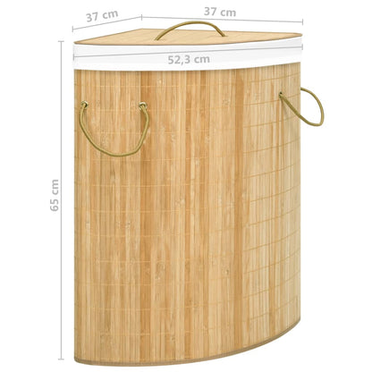 Hoekwasmand 60 L bamboe