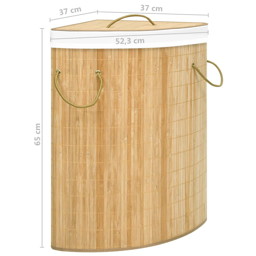 Hoekwasmand 60 L bamboe