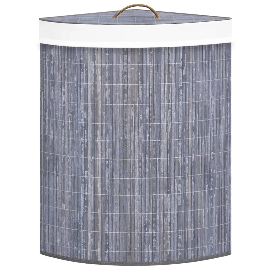 Hoekwasmand 60 L bamboe grijs