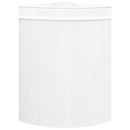 Hoekwasmand 60 L bamboe wit