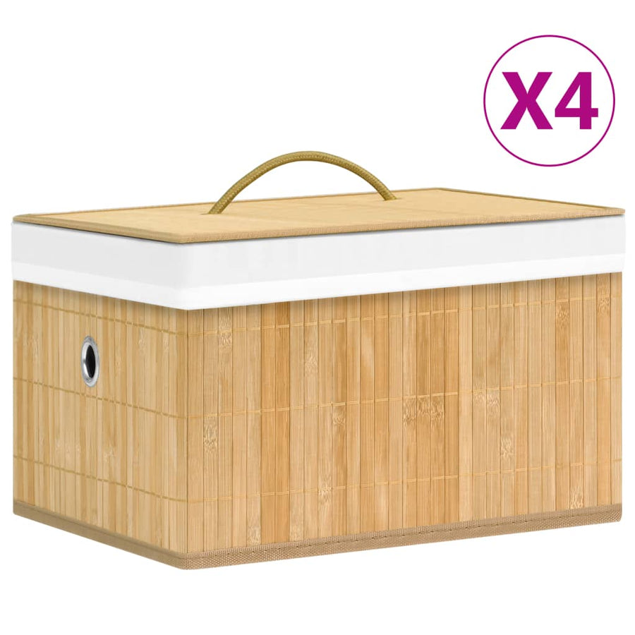 Opbergboxen Bamboe Lichthout