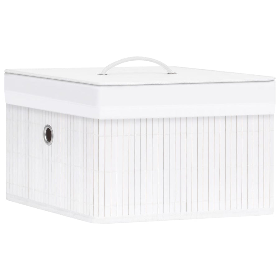 Opbergboxen Bamboe Wit