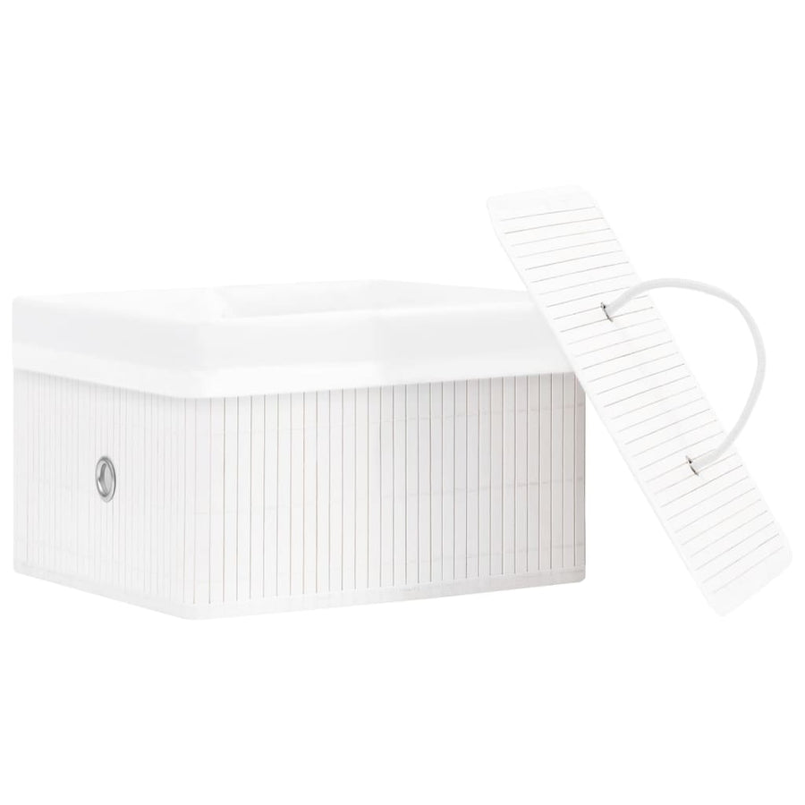 Opbergboxen Bamboe Wit