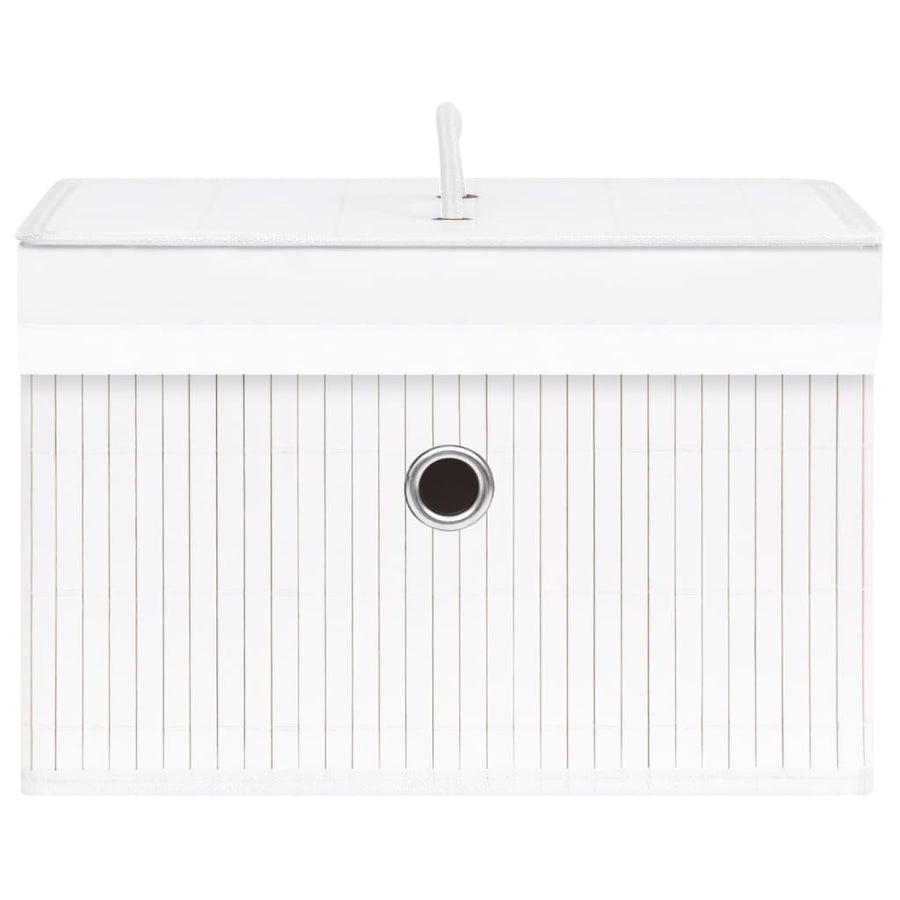 Opbergboxen Bamboe Wit