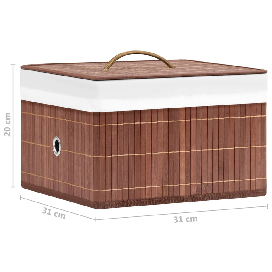 Opbergboxen Bamboe Bruin