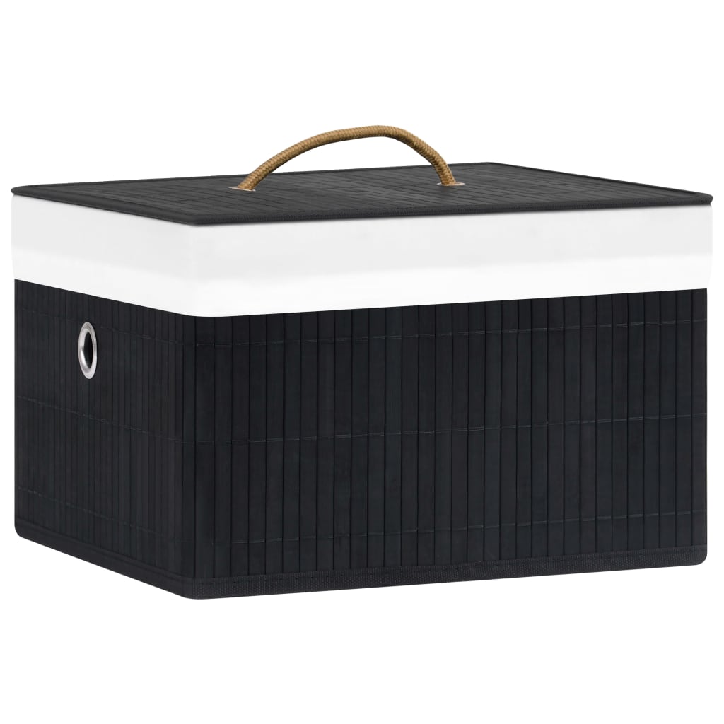 Opbergboxen Bamboe Zwart