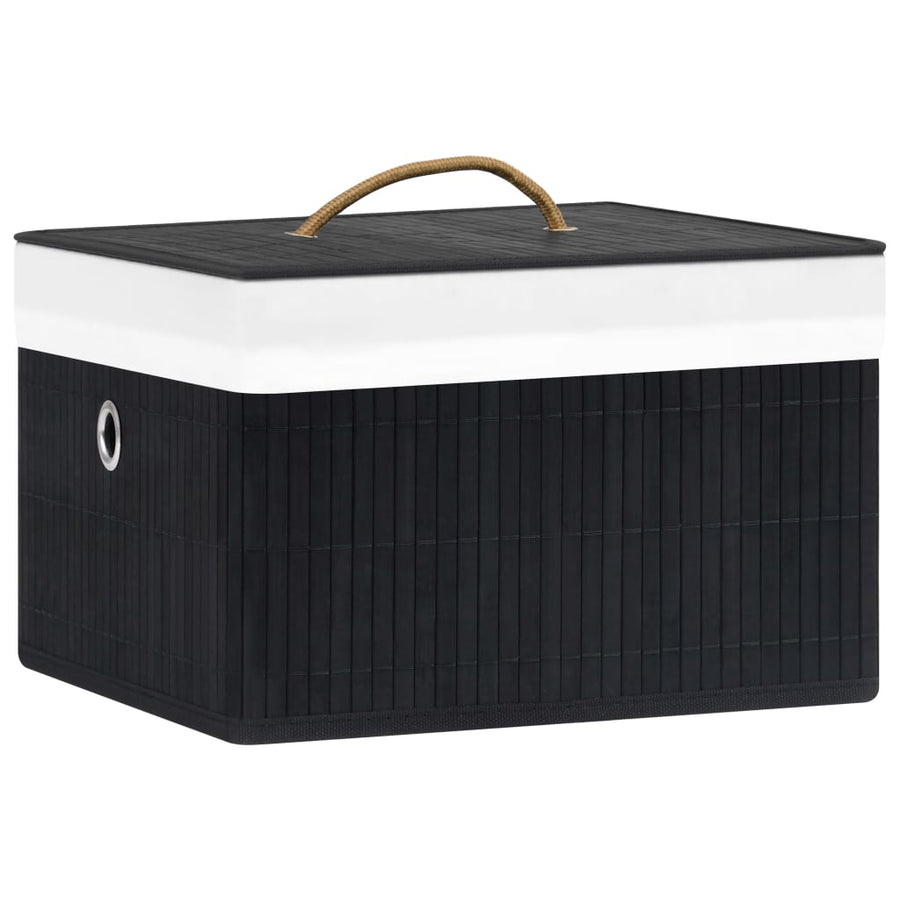 Opbergboxen Bamboe Zwart