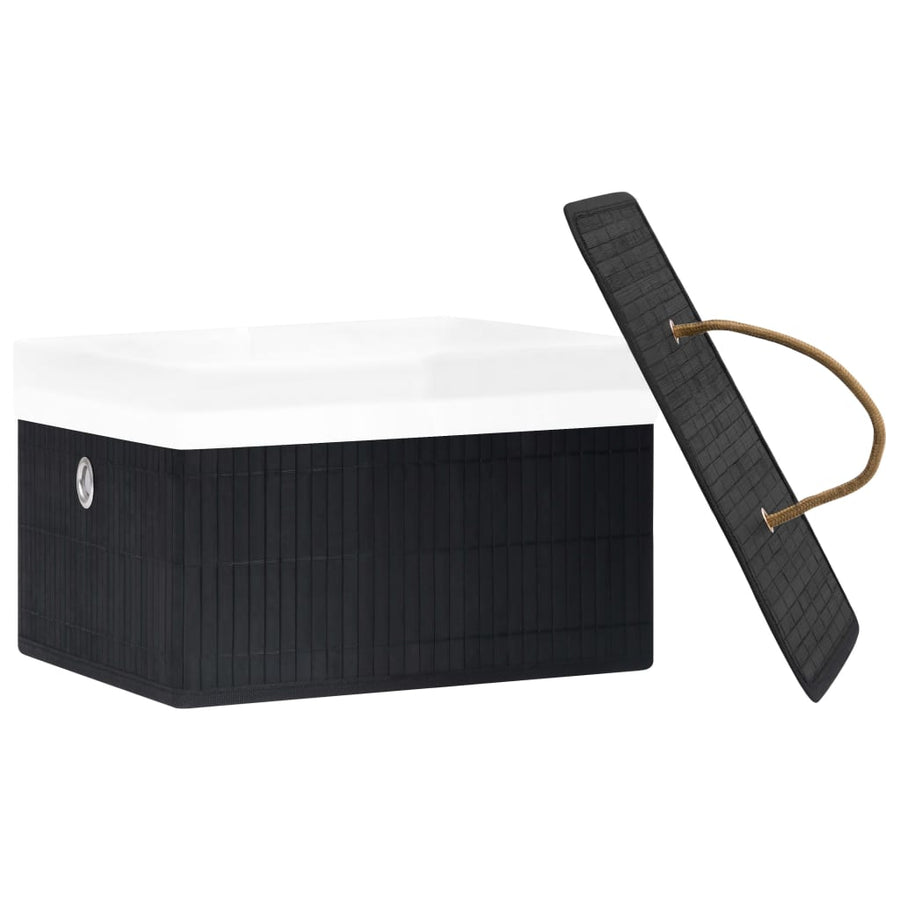 Opbergboxen Bamboe Zwart