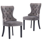 Dining Chairs 2 pcs Velvet Grey