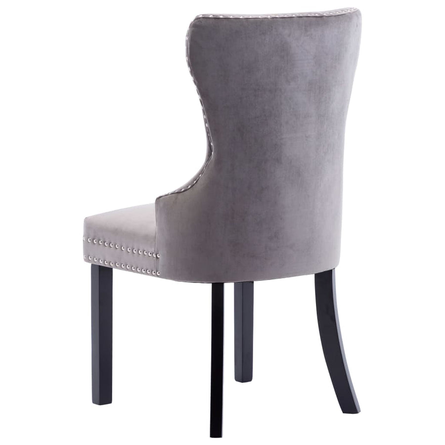 Eetkamerstoelen Fluweel 2 Grijs