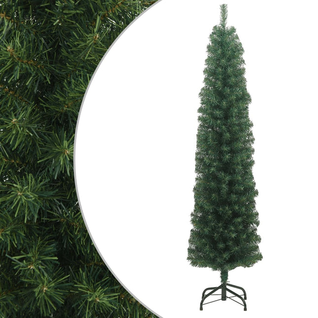 Kunstkerstboom Met Standaard Smal Pvc Groen 180 cm Basis